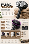 Rechargeable Fabric Shaver – USB Lint Remover for Clothes, Sweaters and Upholstery.